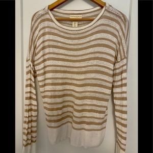 Cream/Beige/Tan Sweater by Cynthia Rowley Size M